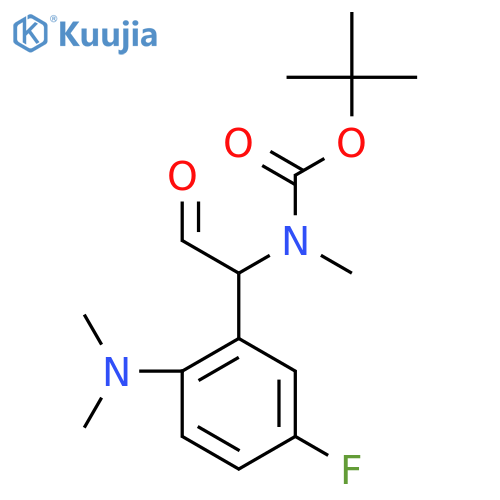 tert-butyl N-{1-2-(dimethylamino)-5-fluorophenyl-2-oxoethyl}-N-methylcarbamate structure