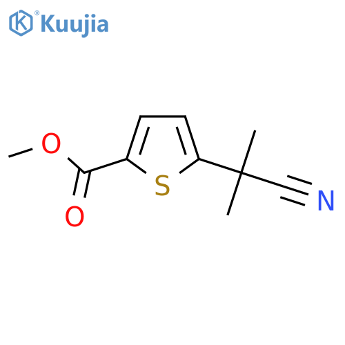 methyl 5-(1-cyano-1-methylethyl)thiophene-2-carboxylate structure