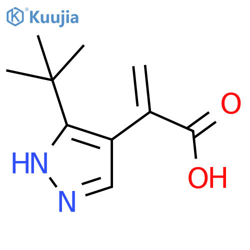 2-(3-tert-butyl-1H-pyrazol-4-yl)prop-2-enoic acid structure