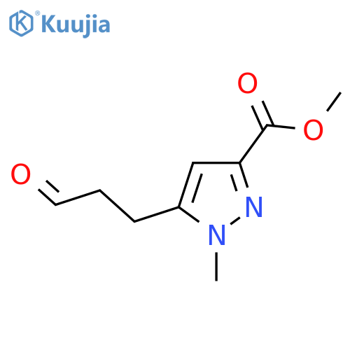 methyl 1-methyl-5-(3-oxopropyl)-1H-pyrazole-3-carboxylate structure