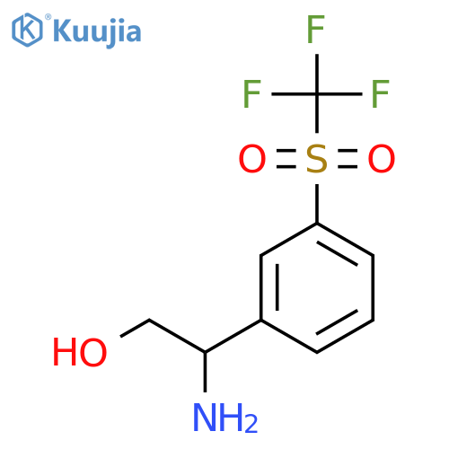 2-amino-2-(3-trifluoromethanesulfonylphenyl)ethan-1-ol structure