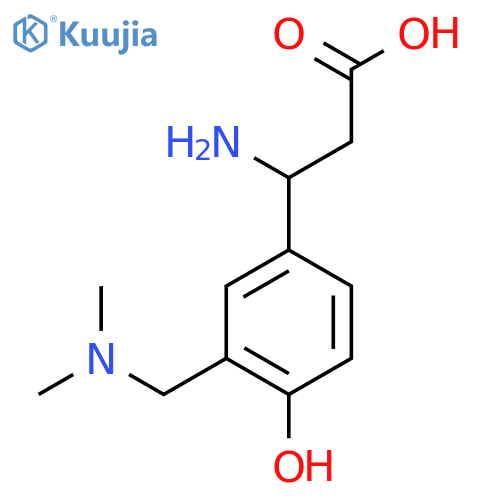 3-amino-3-{3-(dimethylamino)methyl-4-hydroxyphenyl}propanoic acid structure