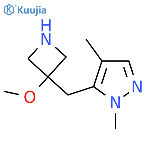 5-(3-methoxyazetidin-3-yl)methyl-1,4-dimethyl-1H-pyrazole structure