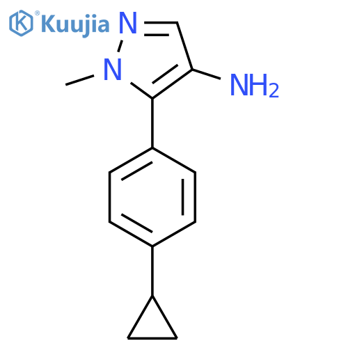 5-(4-cyclopropylphenyl)-1-methyl-1H-pyrazol-4-amine structure