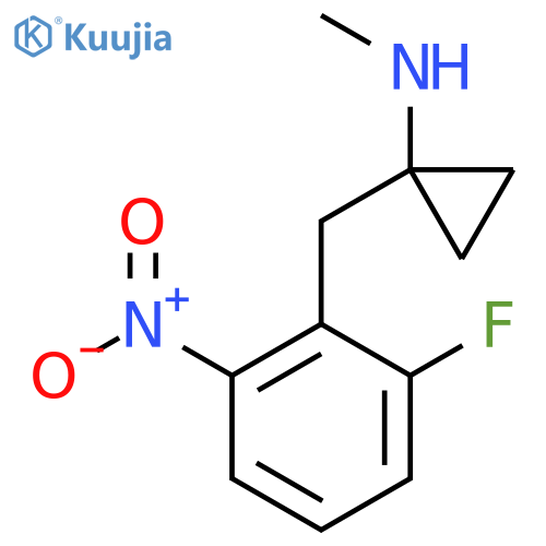 1-(2-fluoro-6-nitrophenyl)methyl-N-methylcyclopropan-1-amine structure
