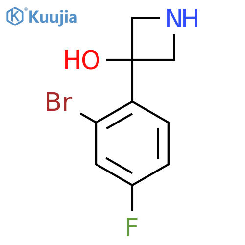 3-(2-bromo-4-fluorophenyl)azetidin-3-ol structure
