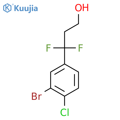 3-(3-bromo-4-chlorophenyl)-3,3-difluoropropan-1-ol structure