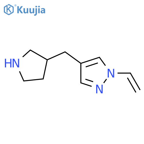 1-ethenyl-4-(pyrrolidin-3-yl)methyl-1H-pyrazole structure