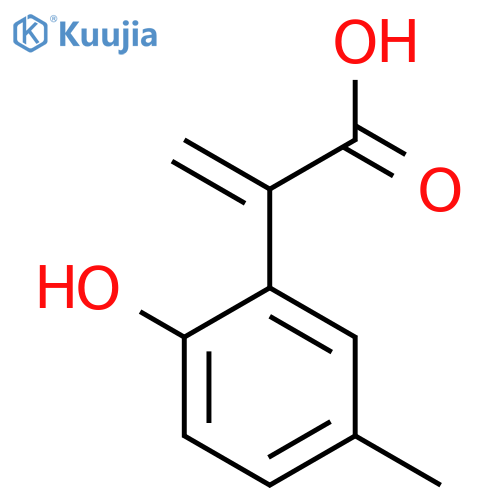 2-(2-hydroxy-5-methylphenyl)prop-2-enoic acid structure