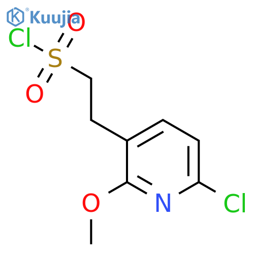 2-(6-chloro-2-methoxypyridin-3-yl)ethane-1-sulfonyl chloride structure