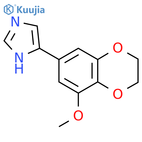 4-(8-methoxy-2,3-dihydro-1,4-benzodioxin-6-yl)-1H-imidazole structure