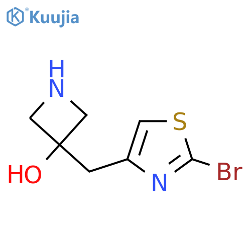 3-(2-bromo-1,3-thiazol-4-yl)methylazetidin-3-ol structure