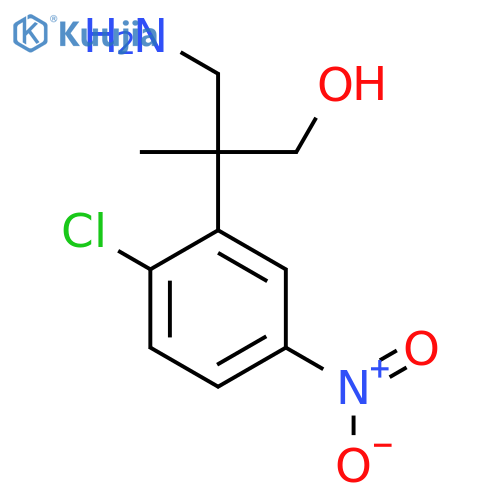 3-amino-2-(2-chloro-5-nitrophenyl)-2-methylpropan-1-ol structure