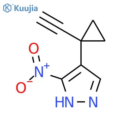 4-(1-ethynylcyclopropyl)-3-nitro-1H-pyrazole structure