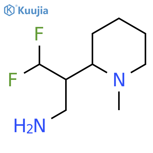 3,3-difluoro-2-(1-methylpiperidin-2-yl)propan-1-amine structure