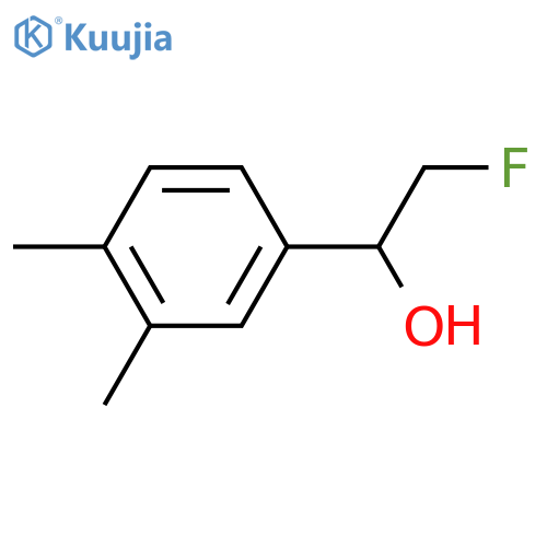 1-(3,4-dimethylphenyl)-2-fluoroethan-1-ol structure