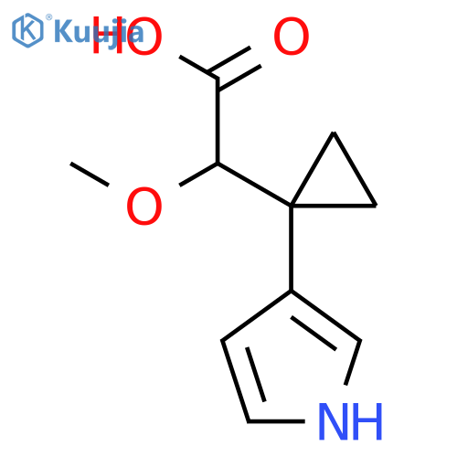 2-methoxy-2-1-(1H-pyrrol-3-yl)cyclopropylacetic acid structure