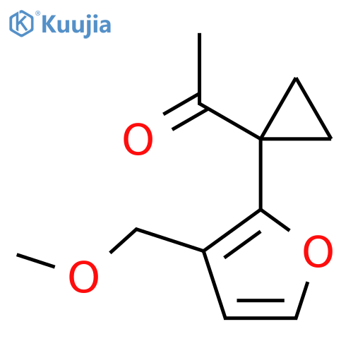 1-{1-3-(methoxymethyl)furan-2-ylcyclopropyl}ethan-1-one structure