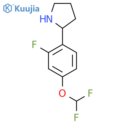 2-4-(difluoromethoxy)-2-fluorophenylpyrrolidine structure
