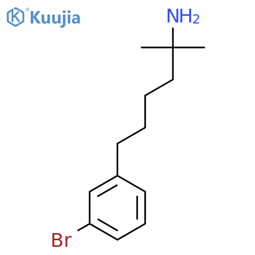 6-(3-bromophenyl)-2-methylhexan-2-amine structure