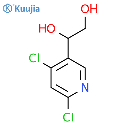 1-(4,6-dichloropyridin-3-yl)ethane-1,2-diol structure