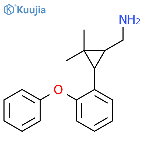 2,2-dimethyl-3-(2-phenoxyphenyl)cyclopropylmethanamine structure