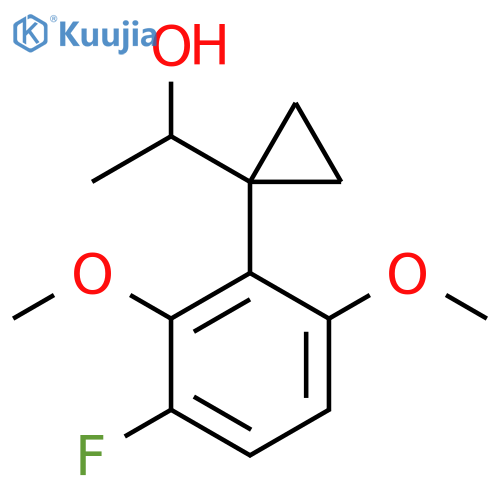1-1-(3-fluoro-2,6-dimethoxyphenyl)cyclopropylethan-1-ol structure