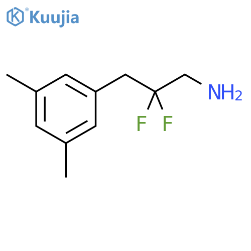 3-(3,5-dimethylphenyl)-2,2-difluoropropan-1-amine structure
