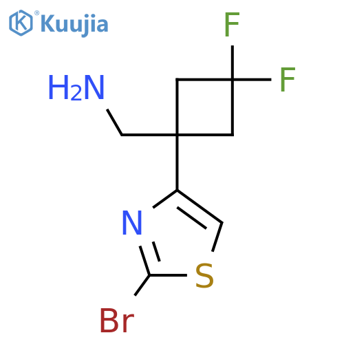 1-(2-bromo-1,3-thiazol-4-yl)-3,3-difluorocyclobutylmethanamine structure