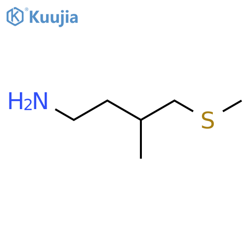 3-methyl-4-(methylsulfanyl)butan-1-amine structure