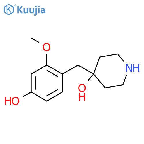 4-(4-hydroxy-2-methoxyphenyl)methylpiperidin-4-ol structure