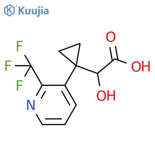 2-Hydroxy-2-{1-[2-(trifluoromethyl)pyridin-3-yl]cyclopropyl}acetic acid structure