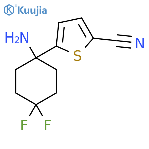 5-(1-amino-4,4-difluorocyclohexyl)thiophene-2-carbonitrile structure