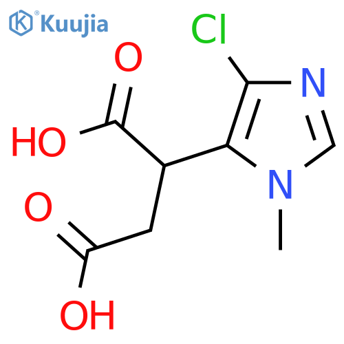2-(4-chloro-1-methyl-1H-imidazol-5-yl)butanedioic acid structure
