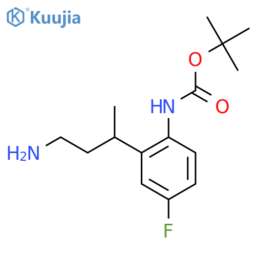 tert-butyl N-2-(4-aminobutan-2-yl)-4-fluorophenylcarbamate structure