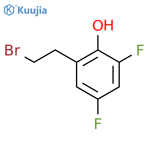 2-(2-bromoethyl)-4,6-difluorophenol structure