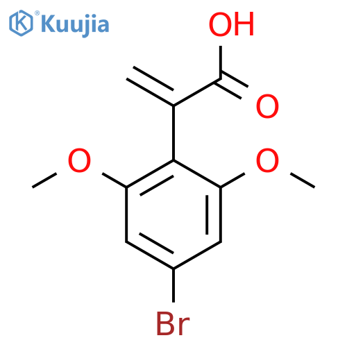 2-(4-bromo-2,6-dimethoxyphenyl)prop-2-enoic acid structure