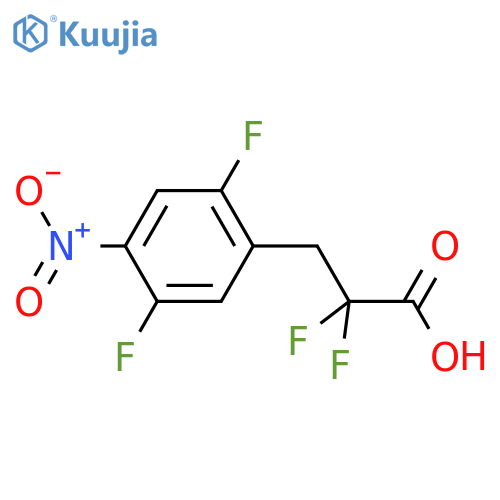 3-(2,5-difluoro-4-nitrophenyl)-2,2-difluoropropanoic acid structure