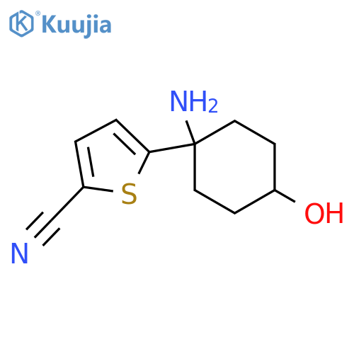 5-(1-amino-4-hydroxycyclohexyl)thiophene-2-carbonitrile structure