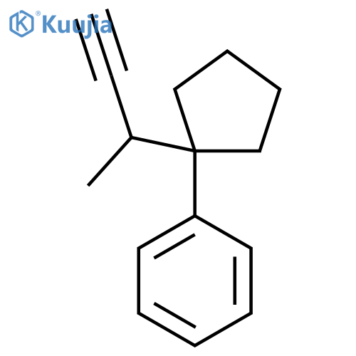 1-(but-3-yn-2-yl)cyclopentylbenzene structure