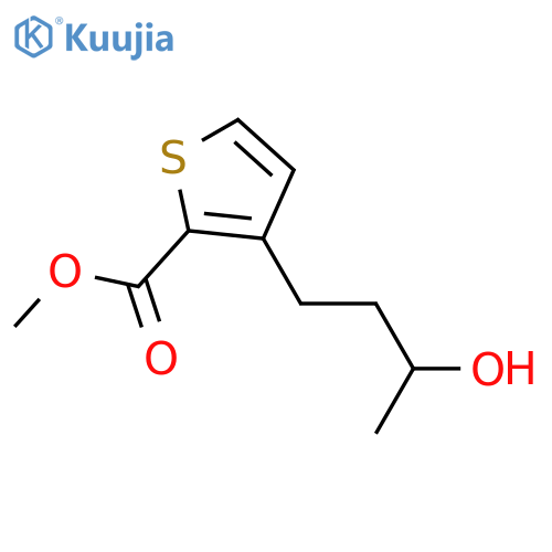 methyl 3-(3-hydroxybutyl)thiophene-2-carboxylate structure