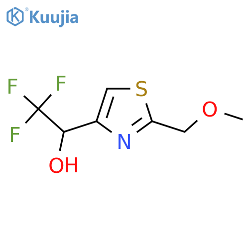 2,2,2-trifluoro-1-2-(methoxymethyl)-1,3-thiazol-4-ylethan-1-ol structure