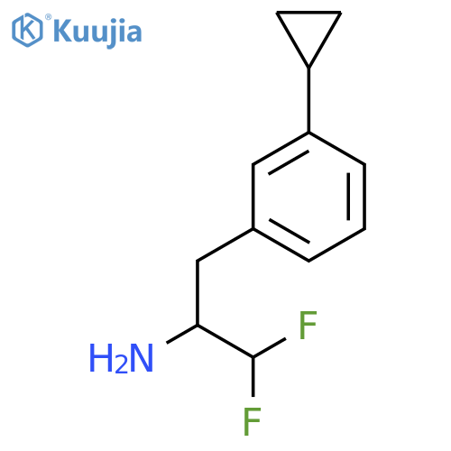 3-(3-cyclopropylphenyl)-1,1-difluoropropan-2-amine structure