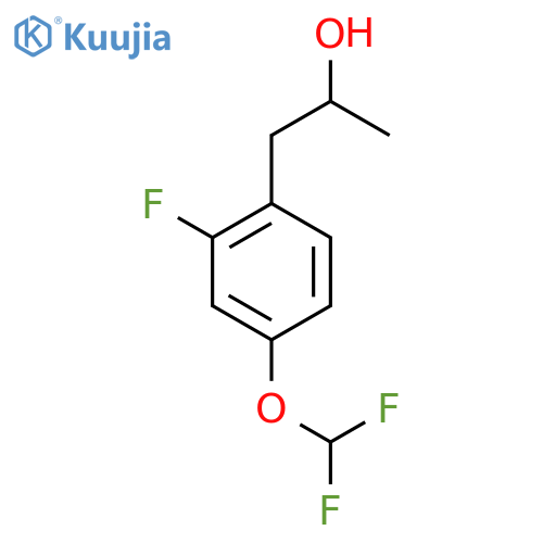 1-4-(difluoromethoxy)-2-fluorophenylpropan-2-ol structure