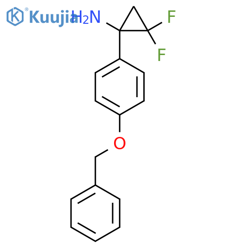 1-4-(benzyloxy)phenyl-2,2-difluorocyclopropan-1-amine structure