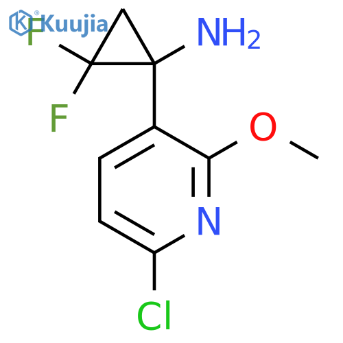 1-(6-chloro-2-methoxypyridin-3-yl)-2,2-difluorocyclopropan-1-amine structure