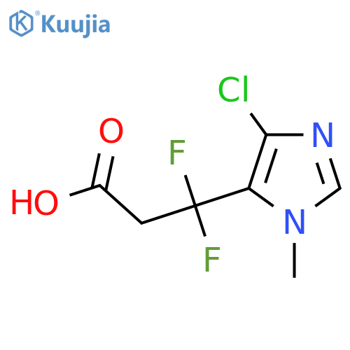 3-(4-chloro-1-methyl-1H-imidazol-5-yl)-3,3-difluoropropanoic acid structure