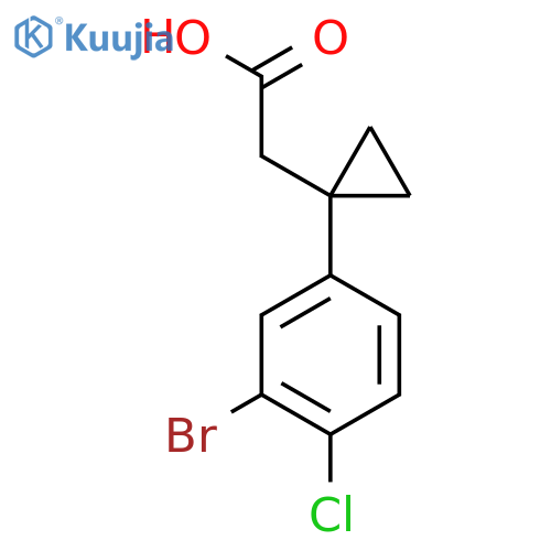 2-1-(3-bromo-4-chlorophenyl)cyclopropylacetic acid structure