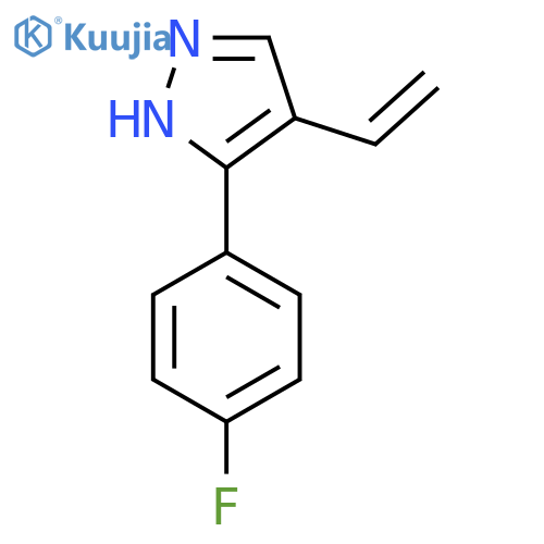 4-ethenyl-3-(4-fluorophenyl)-1H-pyrazole structure