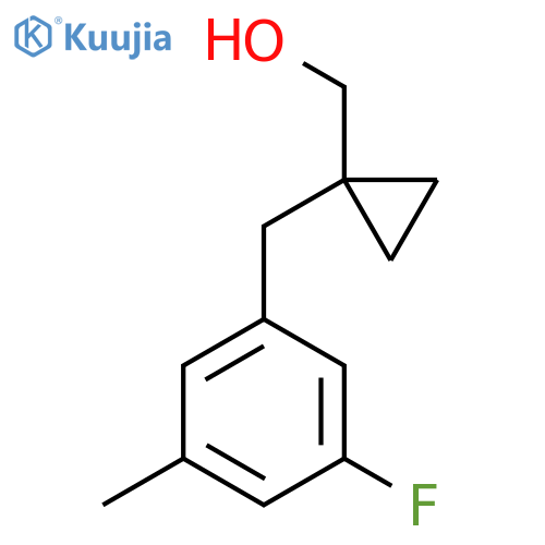 {1-(3-fluoro-5-methylphenyl)methylcyclopropyl}methanol structure